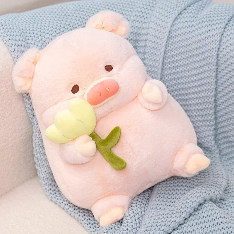 20/30cm Purple Tulip Cute Pink Pig Animal Plush Toy Piglet Tulip Cute Animal Gift Soft kawaii Plush Birthday Christmas Gift