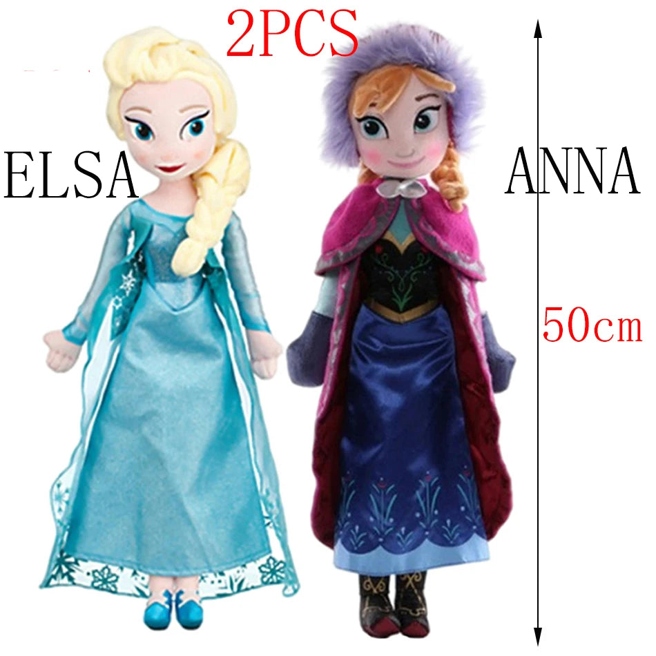 30-50 CM Frozen Anna Elsa Dolls Snow Queen Princess Anna Elsa Doll Toys Stuffed Frozen Plush Kids Toys Birthday Christmas Gift