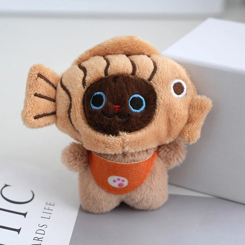 Cute Capybara Plush Toy Doll Keychain Stuffed Animals Capibara With Fruit Backpack Pendant Keyring Birthday Christmas Gift