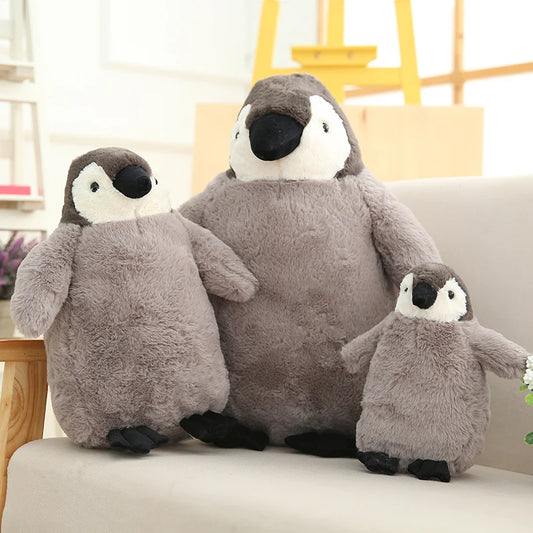 1pc 35cm Plush Grey Penguin Stuffed Animal Toys For Kids Filled PP Cotton Soft Girls Toys Pillow Cushion Gift For Children