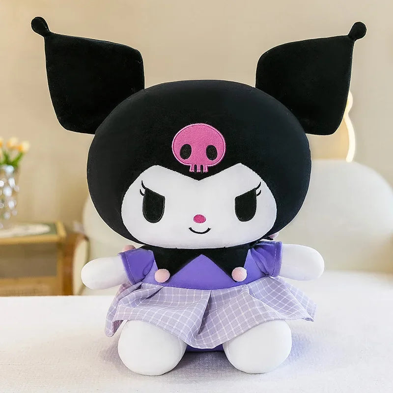 Sanrio Asli Anime Boneka Kuromi Doll Toy Mainan Mewah 25/38Cm PlusH Doll Lembut Menenangkan Gadis Boneka Mainan Hadiah Anak-anak