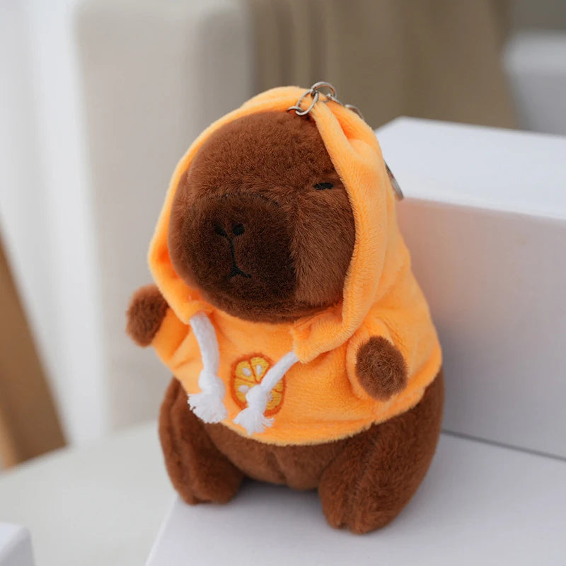 Cute Cartoon Capybara Pendant Plush Toy Doll Bag Hanging Ornaments Cute Kapila Keychain Doll Car Pendant Desktop Doll Ornaments