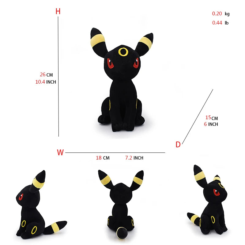 Big Size Pokemon Plush Toys Eevee Umbreon Cartoon Figure Peluche Dolls KJolteon Vaporeon Sylveon Anime Stuffed Dolls Gifts