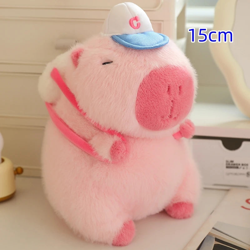 New Rytanda Capybara Clap Circle Toys Hold Ball Knapsack Pendant Pink Capybara Plush Hand Ring Fun Pop Kids Christmas Gift