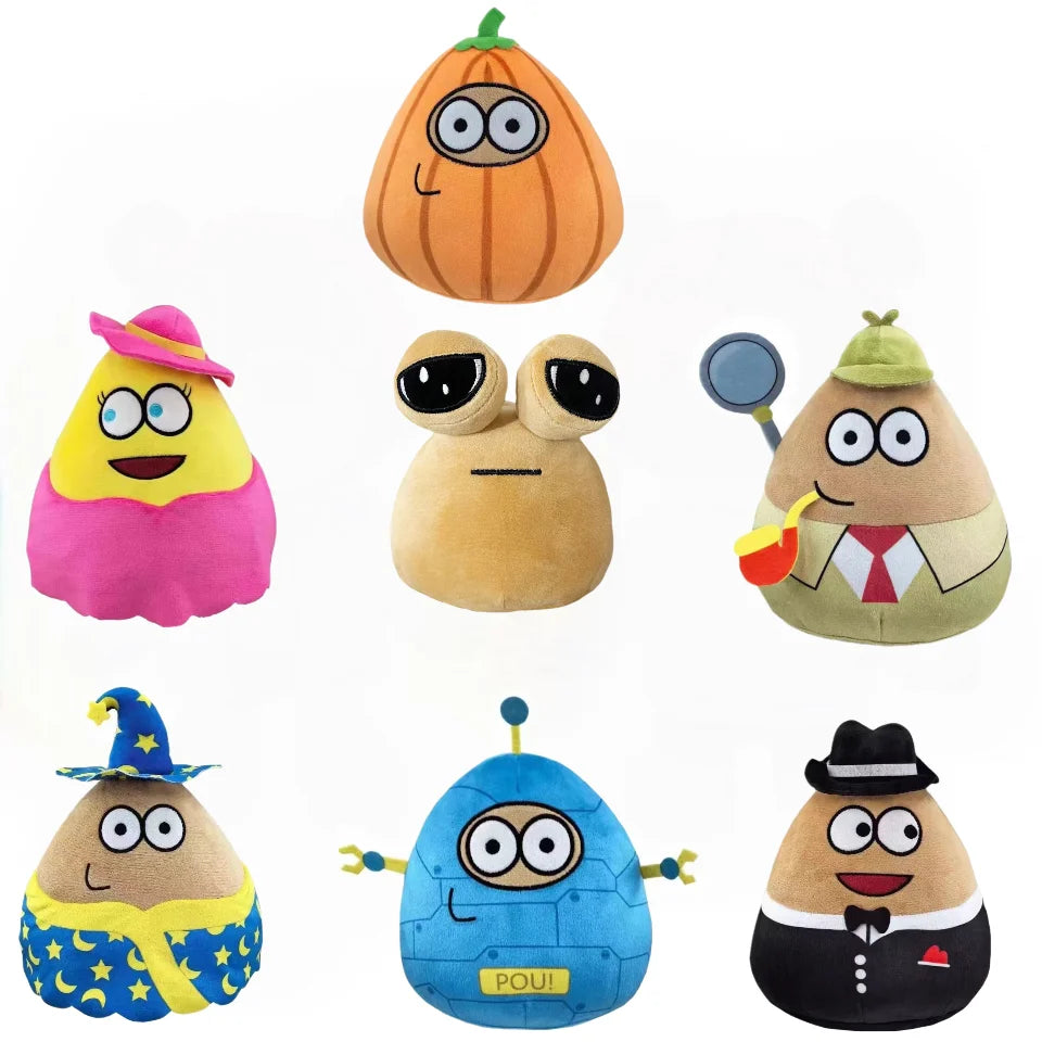 New  style Hot Game 22cm 1/7PCS My Pet Alien Pou Plush Toy Furdiburb Emotion Alien Plushie Stuffed Animal Pou Doll ﻿