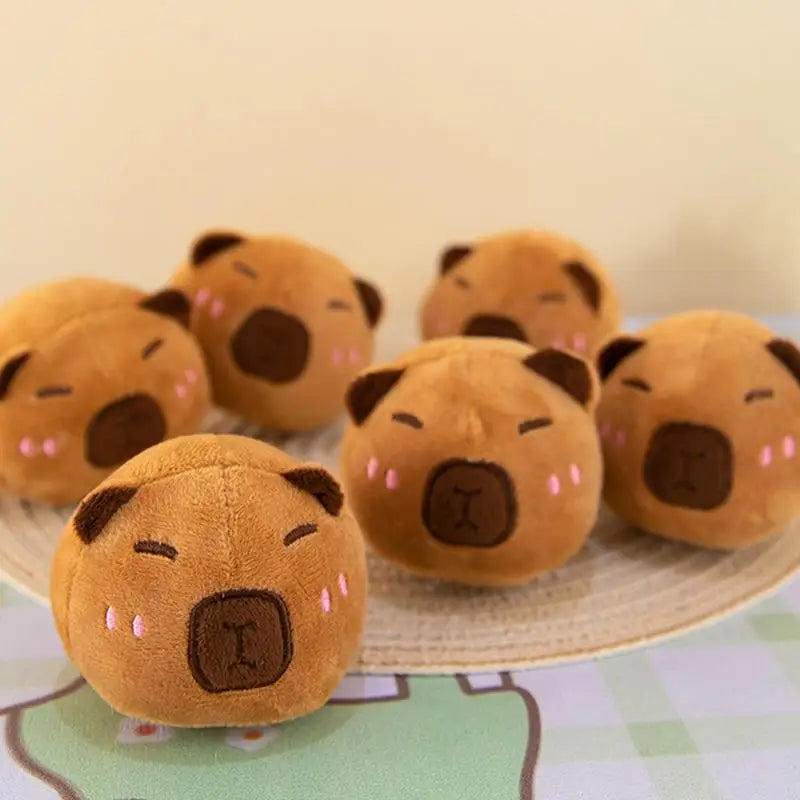 Stuffed Capybara Plush Toy Capybara Cushion Doll With 6 Small Dolls Animal Nap Cushion Doll Home Decor For BoysBedroom