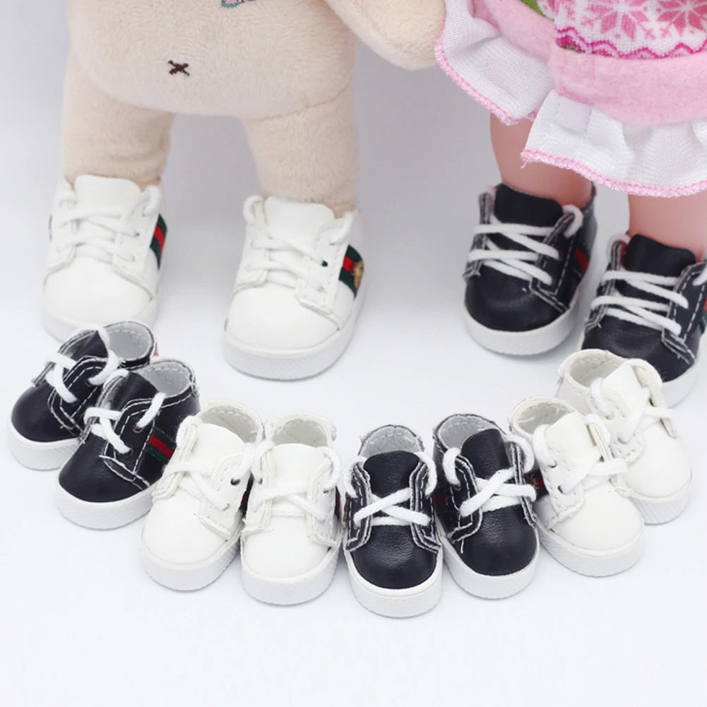 17cm Mini Plush Doll'S Clothes Outfit Accessories For Korea Kpop Exo Labubu Idol Princess shoes casual sneakers Clothing Gift