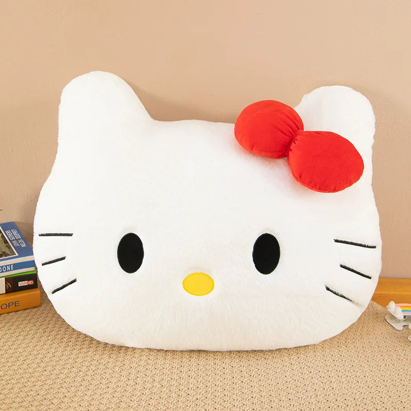 30/40cm Hello Kitty Pillow Cute Big Head Sofa Cushion Cat Head Plush Pillow High Beauty Cartoon Girl Pillow Gifts