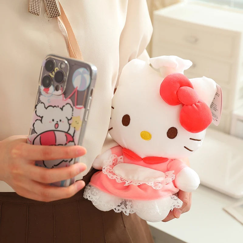 Sanrio Hello Kitty Kuromi Melody Cinnamoroll Stuffed Toys Hello Kitty Plush Toys Kawaii Baby Xmas Gifts Children Dolls For Girl