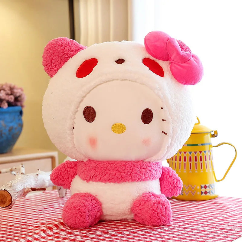 90cm Super Big Size Sanrio Hello Kitty Kuromi My Melody Anime Plush Stuffed Doll Cute Devil Shape Room Decoration Holiday Gift