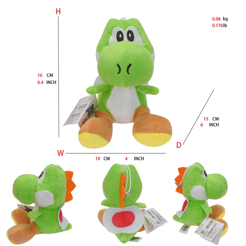 Super Mario Bros Plush Doll Mario Luigi Yoshi Peach Bowser JR Mushroom Peluche Dolls Koopa Troopa Backpack Anime Cartoon Plushie