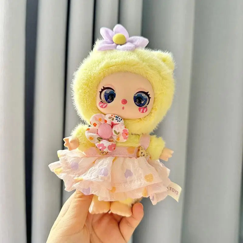 16cm Mini Doll'S Clothes Outfit Accessories For Liila lucky Cat Idol Wrinkle love skirt set Clothing gift