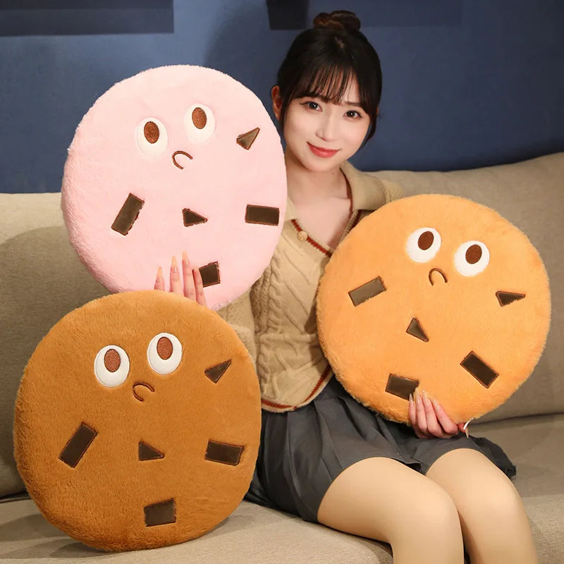 1pc Creative Lifelike Cookie Pillow Living Room Sofa Funny Cushion Lovely Biscuit Shape Plush Bedroom Bed Waist Toy For Children