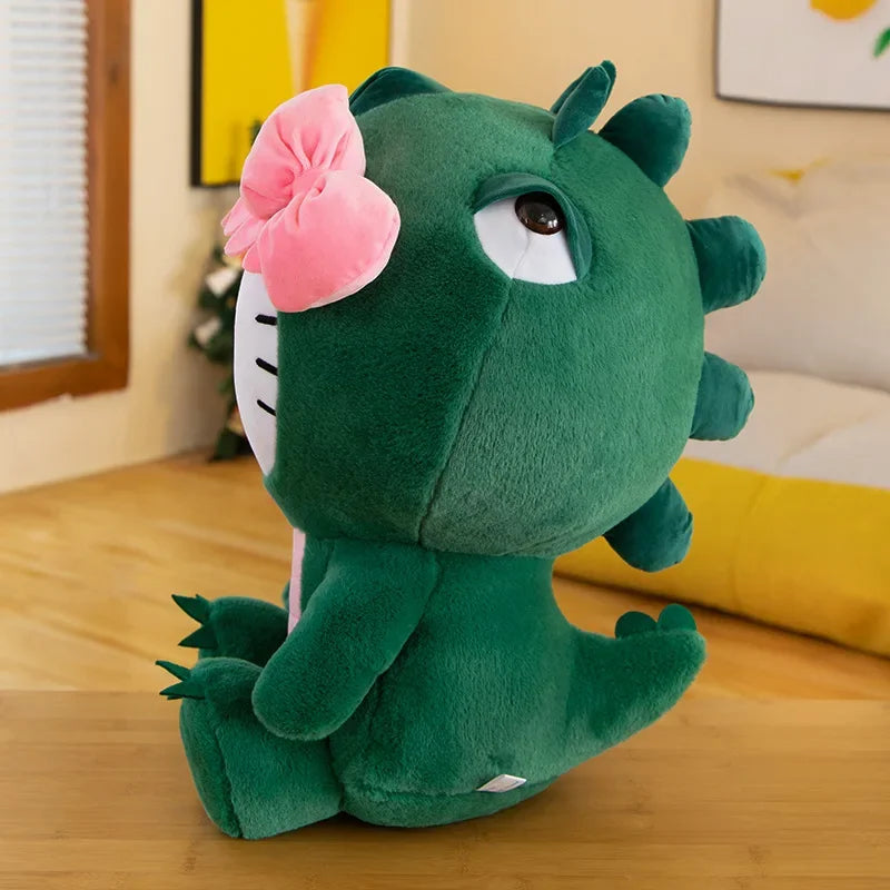 65Ccm Sanrio Big Size Plush Kawaii Hello Kitty Dinosaur Plush Toy Anime Doll Room Decoration Sleeping Throw Pillow Gift Kids Toy