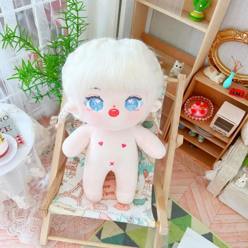 20cm IDol Doll Skeleton No attributes Star Plush Cotton Dolls Cute long Fried Hair Curly Hair Toys Fans Collection Children Gift