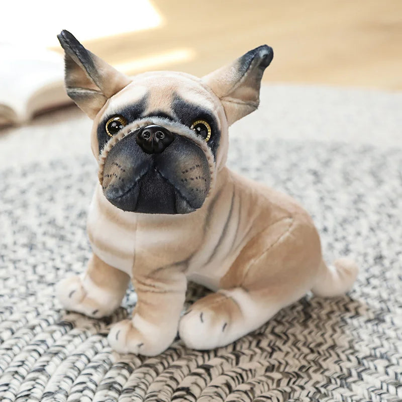 High Quality Simulation Dog Plush Toy Stuffed Pug Bulldog Husky Dalmatian Akita Beagles Lifelike Chihuahua Puppy Doll Home Decor