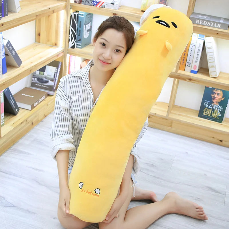 Gudetama Plush Toy Japanese Style Stuffed Anime Throw Pillow Big Size Hug Sleeping Plushies Back Cushion Birthday Gifts Washable