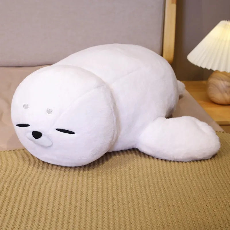 50cm/60cm Cute Sea World Animal White Sea Lion Plush Doll Cute Cartoon Seals Stuffed Toy For Children Kids Girls Birthday Gift