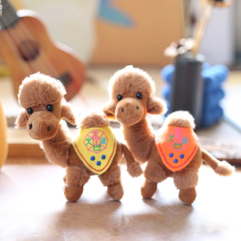 Cute Camel Pendant Plush Toy Cartoon Dunhuang Desert Little Camel Pendant Soft Stuffed Doll Keychain Backpack Car Key Ring Decor