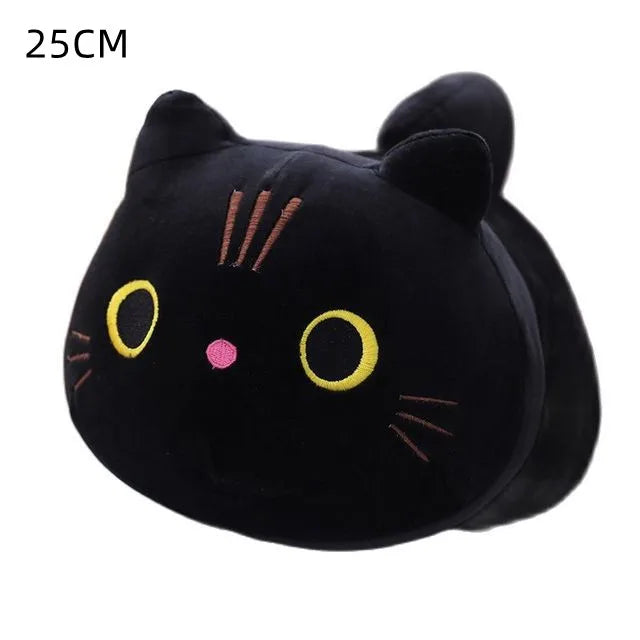 18cm/40cm/55cm Black Cat Shaped Soft Plush Pillows Doll Lovely Cartoon Animal Stuffed Toys Girls Birthday Gifts Ornaments