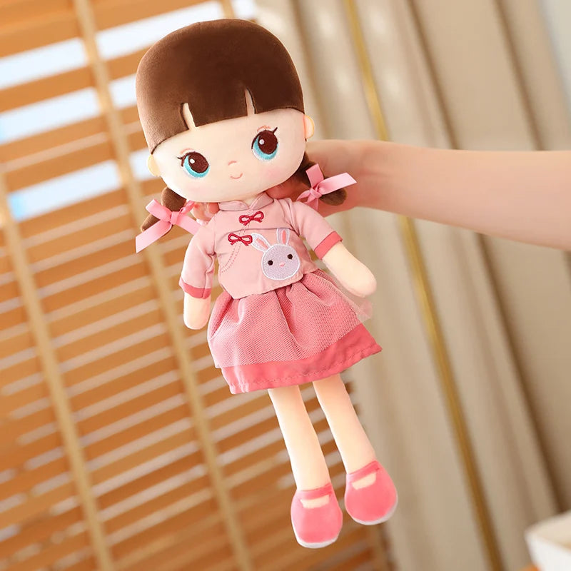 35-45cm Cuddly Plush Girls Doll with Princess Dress Children Baby Appease Toys Stuffed Soft Cartoon Plush Toys for Kids Gift