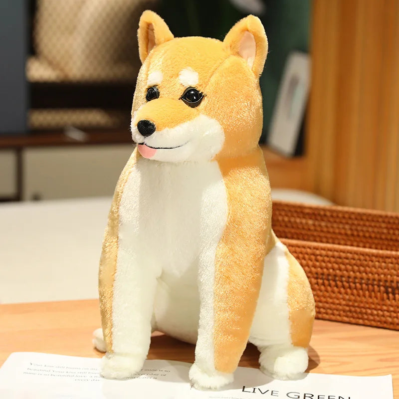 Giant Lifelike Shiba Inu Dog Plush Toy Sitting Dog Stuffed Puppy Dog Soft Animal Toys for Girls Birthday Gift Kawaii Home Decor