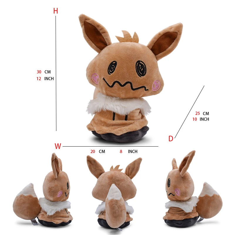 9 Styles Pokemon Plush Toys Mimikyu Cos Umbreon Eevee Sylveon Espeon Vaporeon Leafeon Anime Stuffed Cartoon Peluche Doll 12 Inch