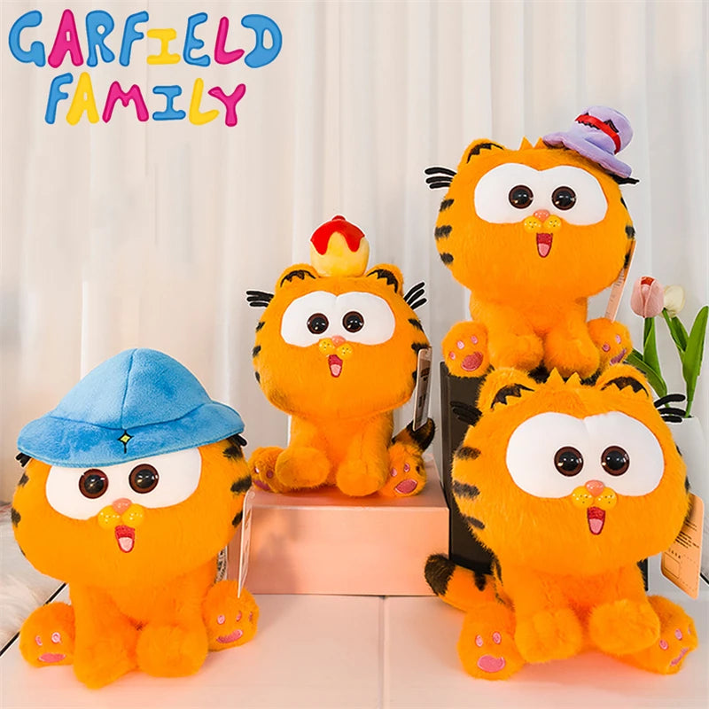 Original Garfield Cat Anime Plush Toys Cute Garfield Family Odie Stuffed Anime Plushies Kawaii Cartoon Peluche Dolls Gifts Kids