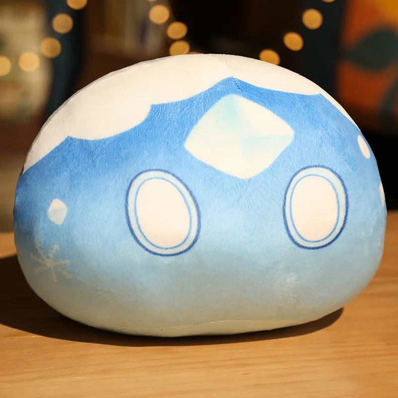 Kawaii Genshin Slime Pillow Genshin Impact Plush Cushion Cute Anime Game Stuffed Original God Cosplay Fans Peluche for Kid Gift