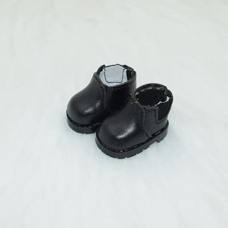 For Labubu Shoes (3.8*2.3cm) for 17cm Labubu Macaron and 10cm EXO /Cotton Doll Finger Shoes Doll Leather Shoes