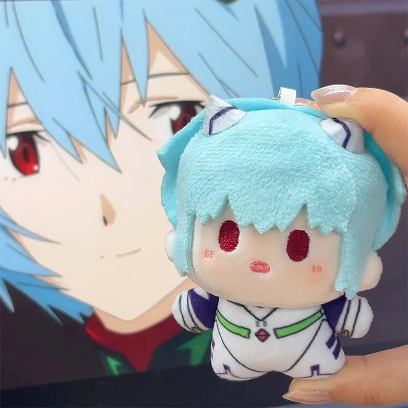 10cm Neon Genesis EVA Anime Cartoon Asuka Ayanami Rei Cute Plush Toy Creative Kawaii Pendant Bag Accessories Birthday Gift