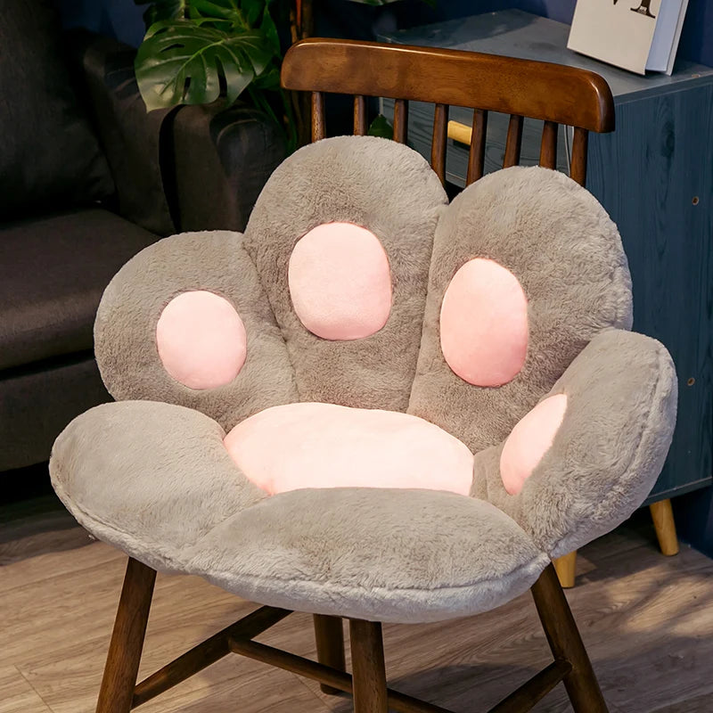 70cm  Kawaii Plush Bear Paw Mat Cute Animal Bear Cat Foot Pillow Heart Plush Cushion Stuffed Soft Toys for Home Decor Gifts