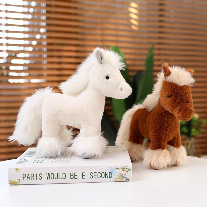 Super Simulation Horse Plush Dolls Stuffed Animal High Quality Super Realistic Pony Plush Toy Classic Birthday Gift For Children