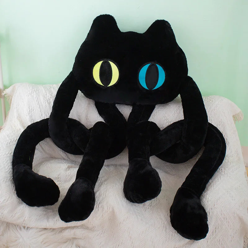 Kawaii Long Legs Black Cat Doll Creative Octopus Throw Pillow Stuffed Toys Plush Animal Cushion Toys Children Baby Gifts