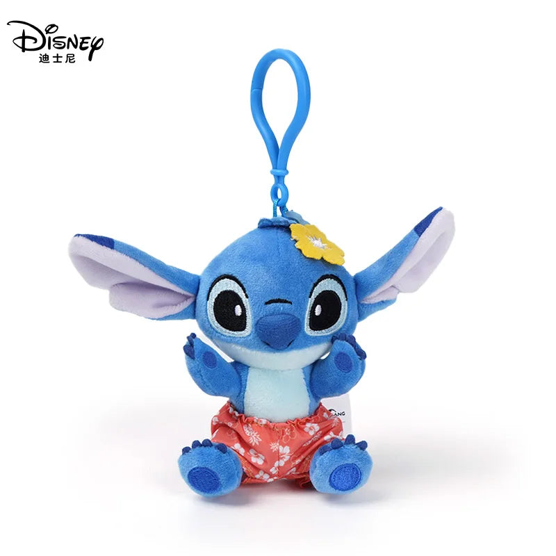 Genuine Disney Stitch Lotso Plush Toys Keychain Pendant Accessories Cute Cartoon Stuffed Doll Key Ring Toys Key Chain Gift