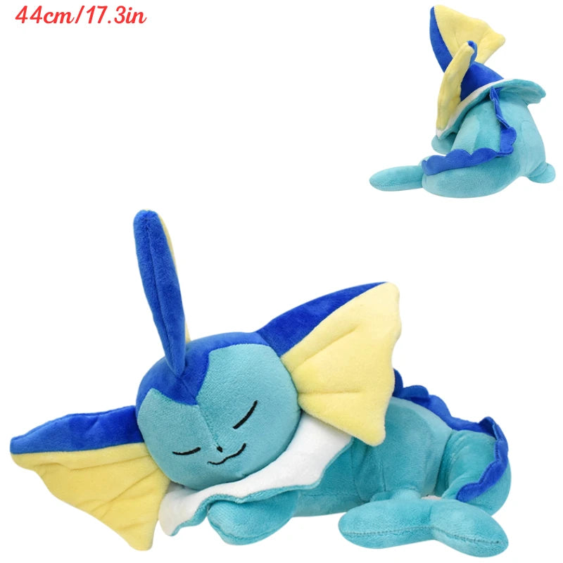 Kawaii Pokemon Sleeping Gengar Eevee Cubone Chikorita Soft Plush Toys Cute Anime Lucario Vaporeon Charmander Peluche Dolls Gifts