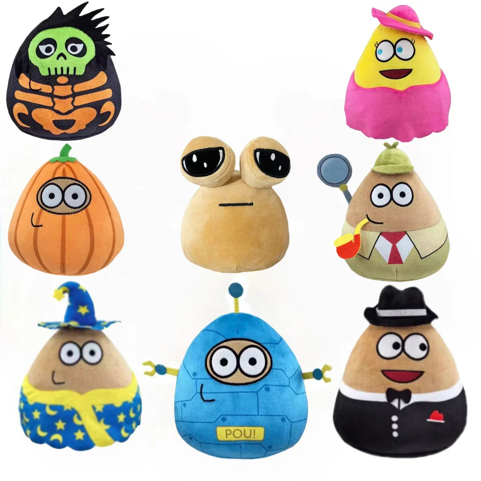 New 21cm Hot Game My Pet Alien Pou Plush Toy Furdiburb Emotion Alien Plushie Stuffed Animal Pou Doll Birthday Christmas Gift