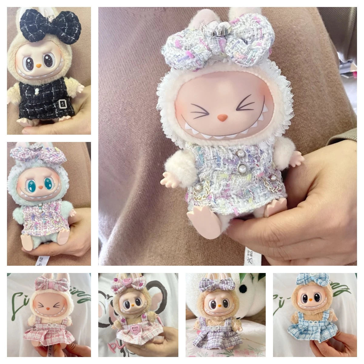 Mini Plush Doll'S Clothes Outfit Accessories For Korea Kpop Exo Labubu Idol V1 V2 Beautiful skirt set Clothing Gift