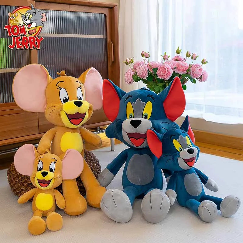 Tom And Jerry Plush Toy Cartoon Movie Cat Tuffy Nibbles Mouse Plushies Stuffed Animals Soap Action Figure Studio Doll Toys