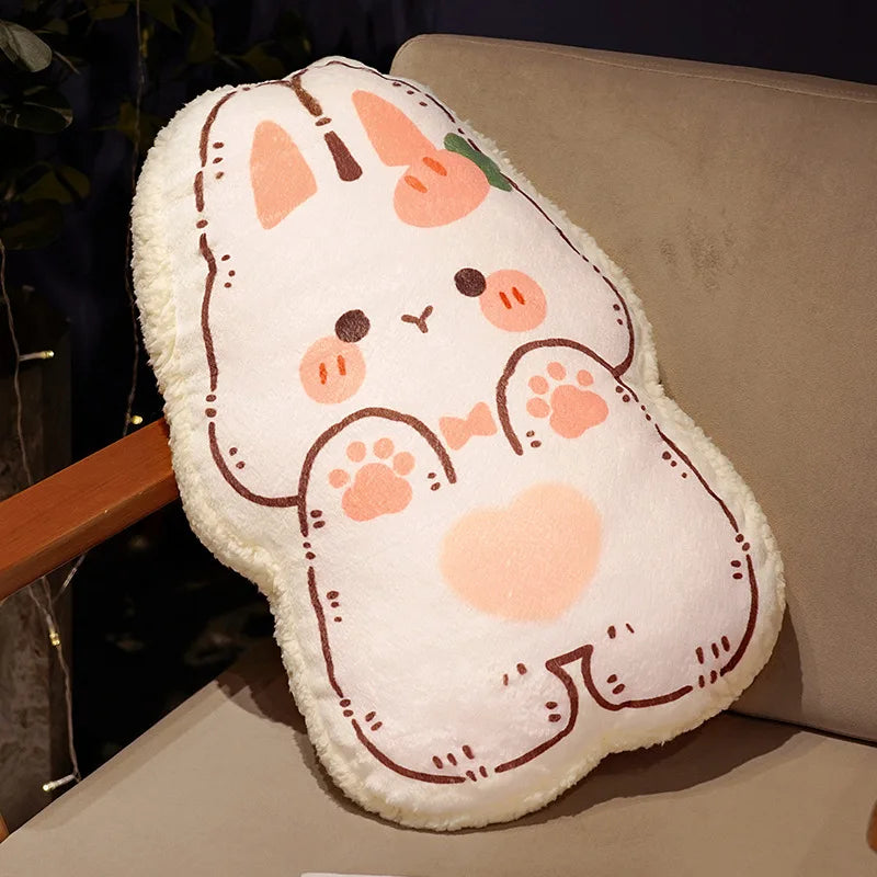 3d Printing Soft Stuffed High Quality Rabbit&Bear&Dog&Cat Dolls Pillow Plush Animals Fluffy Bunny Toys Cushion Kids Indoor Sofa