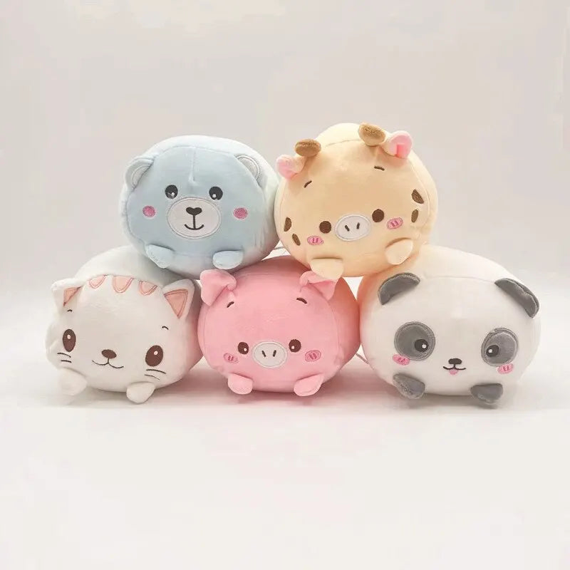 Super Soft Animal Cartoon Pillow 20cm Cute Fat Pig Cat Bear Plush Toy Stuffed Lovely Throw Doll Kids Birthyday Gift