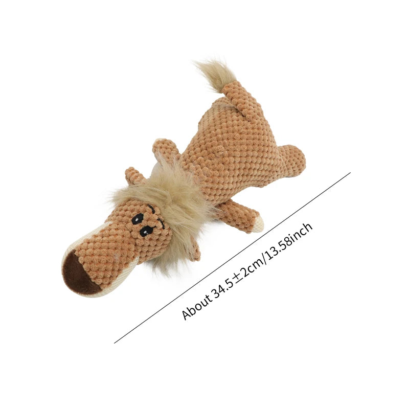 New animal shape cornvelvet sound plush dog toy bite resistant teeth pet supplies