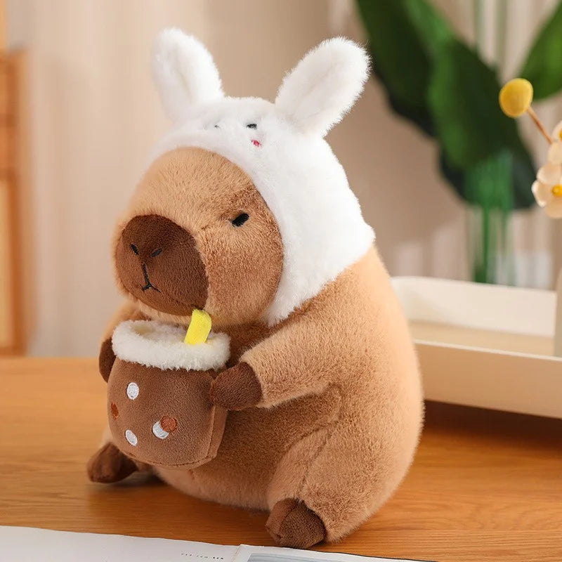 Cute Capybara Stuffed Animal Doll, Super Soft Toast Capy Bara Plushies for Kids Birthday Gift, Room Decor