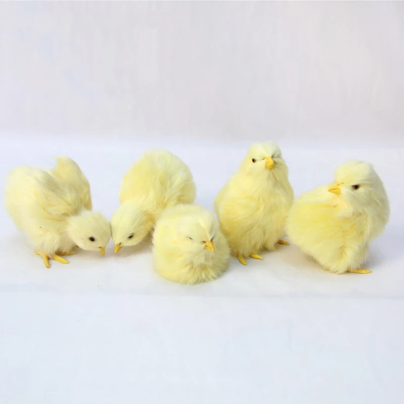 Realistic Chick Doll Cute Easter Chick Figurine Simulation Chick Soft Plush Toy Children Cognition Chicken Model Sound Chicken