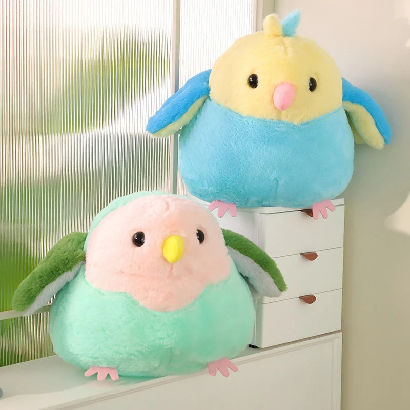 25/33cm Plush Animal Stuffed Pillow Lovely Bird Parrot Cartoon Soft Fluffy Funny Pendant Toys BabyAppease Doll