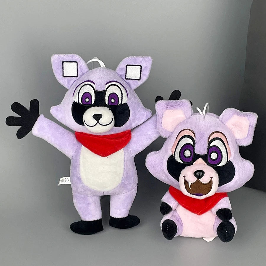 New Indigo Park Plush Toy Game Role Cute Purple Raccoon Doll Stuffed Animal Plush Toy for Kids Home Decoration Doll Gifts