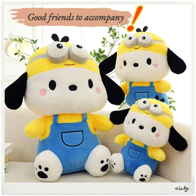 32/42CM Sanrio Plushies Pochacco Stuffed Plush Cross-dressing Doll Cos Bear Pochacoo Cute Toys Decoration Children Birthday Gift