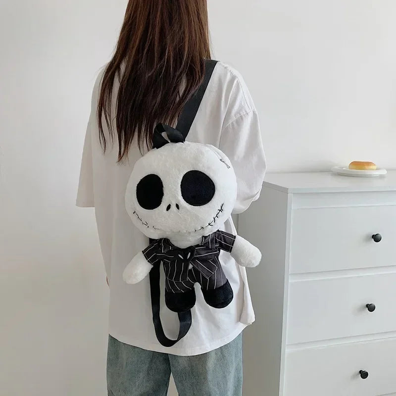 Jack Skellington Plush Children'S Backpack The Nightmare Before Christmas Cartoon Doll Bag Kids Halloween Candy Backpack Gifts