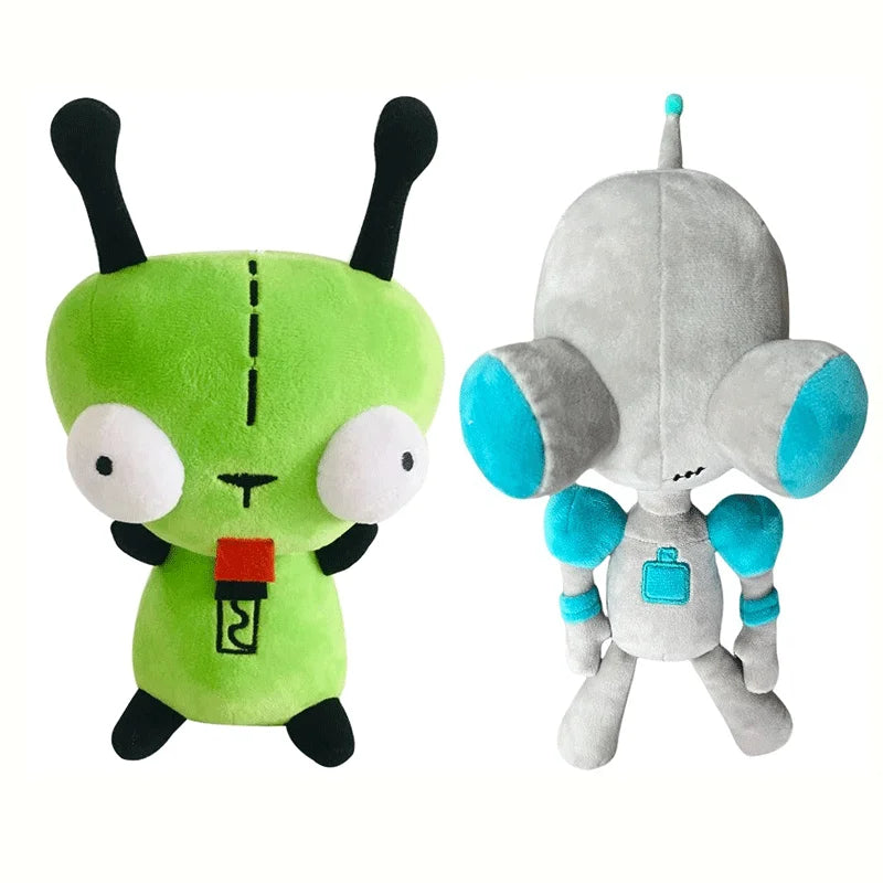 28cm Alien ET 3D Eyes Green Invader ZIM GIR Dog Plush Figure Toy Soft Stuffed Collectible Toy Christmas Gift Toys for Children