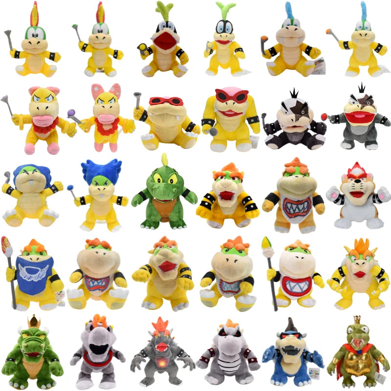 33 Styles Mario Bowser Soft Plush Toys Anime Lemmy Larry Iggy Wendy Ludwig Roy Morton Stuffed Peluche Dolls Birthdays Gift Kids